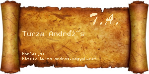 Turza András névjegykártya